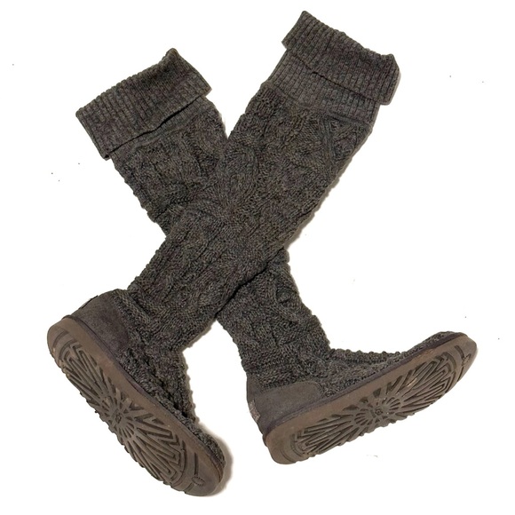 UGG Shoes - Rare UGG Over The Knee Twisted Knit Boots